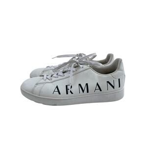 AX Armani Exchange Side Armani Logo Lace Up Sneaker Men's Sneaker Size 12 White